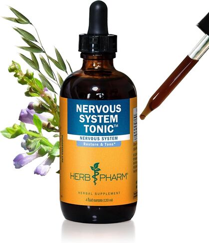 Herb Pharm Nervous System Tonic, Liquid Herbal Formula to Strengthen and Calm The Nervous System, 2 Fl Oz in Saudi Arabia
