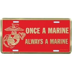 Once A Marine Always a Marine License Plate