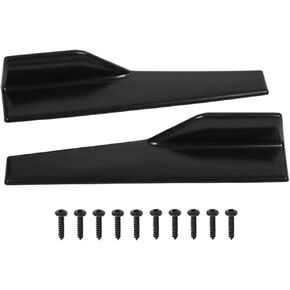 Universal Car Side Skirt Splitters, Acouto 2 pcs Car Universal Glossy Black Side Skirt Rocker Splitter Winglet Canard Diffuser, Decorative Accessories