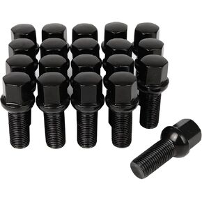 Scitoo 14x1.5 براغي العروة العجلة 20pcs مكسرات العجلة لبورشه 911 2005-2017 ، لبورشه بوكستر 2005-2016 ، ل Porsche Macan 2015-2019 ، ل Porsche Panamera 2010-2018 ، لصالح Volkswagen CC 2009-2017