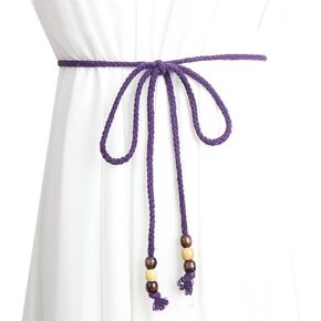 Wenlooy Women Girls Boho Weave Cotton Cotton Weist Tie Belt Belt Wrap bluts for dress bants