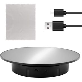 Rotating Display Stand With Light,360 Rotating Display,Motorized Rotating Display Stand,360 Rotating Display,Display TurntableLighted Base for Glass Art(SIZE:7.87x1.89inch)