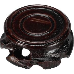 Meccanixity Wooden Stand حاملات يعرض قاعدة قطرها 40 مم أسود لزهرية Bonsai Stone