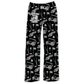 BRIEF INSANITY Lounge Pajama Pants - Golf Themed Funny Silky Comfy Cool Loungewear Bottoms (S-XXL)