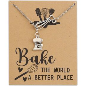 Maofaed Baker Gift Pastry Baker Gift the World A Place Bake Bake Lover Gift Mails Baker Mehandise (Bake the World Card NE)