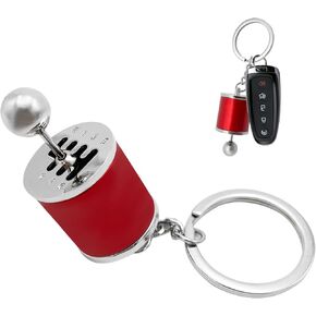 Car Gearbox Keychain, Six Speed Transmission Stick Shift Keyring, Manual Shifter Gearbox Key Chain, Car Accessories (Black)