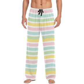 linqin Men's Pajama Pant Comfy Soft Lounge Sleep Pants Colorful Psychedelic Funny Cats Pajama Bottoms