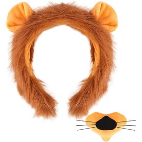 Lion Costume Adult Lion Ears Headband and Nose