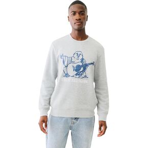 True Religion Men's Buddha Puff Pullover Crewneck