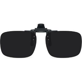 IOHLNG Polarized Clip On Flip Up Sunglasses Over Prescription Glasses for Women and Men