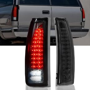 مصابيح ذيل LED الكاملة للفترة 1988-1998 Chevy GMC C/K ، Silverado ، Sierra ، 1992-1999 Suburban Yukon ، 1995-1999 Tahoe ، Pickup Truck Leach Assembly Set-