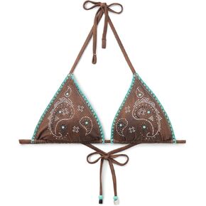 Woman's Triangle Swimsuit Top Texan Paisley