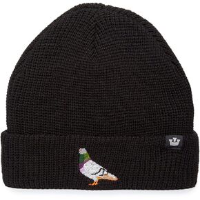Goorin Bros. The Farm Unisex Acrylic Cuffed Beanie, Black (Ribbed Pigeon), One Size