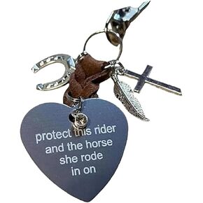 Protect This Rider And The Horse She Rode In On-Saddle Charm Saddle Heart Charm Equestrian Riding Gift for Horse Lovers