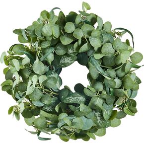 VEVOR Spring Wreath for Front Door 19 Inch - Artificial Peony Floral Wreath with Greenery, Year-Round All Season Outdoor Indoor Decor