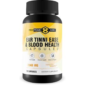 Pro Peak 8 CDZ Vitamins Ear Tinnie Ease Immune Boost - Our Best Tinnitus Relief for Ringing Ears Immune Support Supplement - Blood Booster - Ear Health - Immune Boost Blood Builder Blood Health Pills