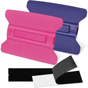 WRAPXPERT Felt Squeegee 2 PCS Vinyl Squeegee 4 in Window Tint Squeegee for Vinyl,Tint,Wallpaper,Decal