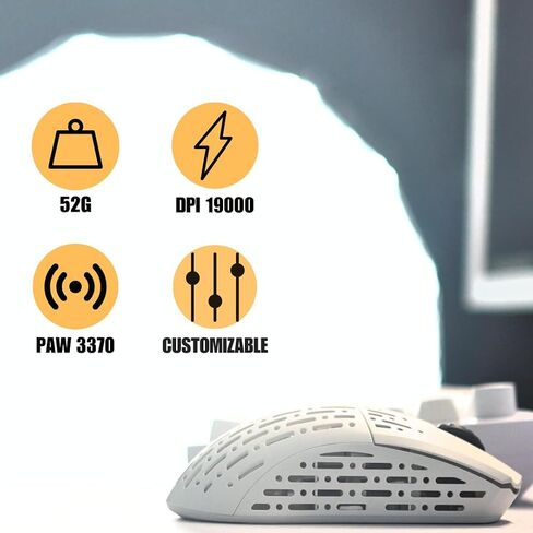 Projects Gaming Sleeper Wireless Gaming Mouse (White) in Saudi Arabia