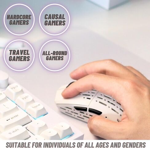 Projects Gaming Sleeper Wireless Gaming Mouse (White) in Saudi Arabia