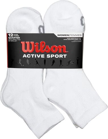 WILSON Women 12-Pack Basic Quarter Socks in Saudi Arabia