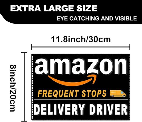 3 Pack Delivery Driver Magnet for Car, Reflective Delivery Vehicle Magnetic Car Signs, Heavy Duty Magnetic Signs for Delivery Driver Car for Frequent Stops(Black - 3 Pack) in Saudi Arabia