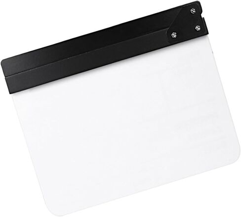 Andoer Acrylic Clapboard Dry Erase Director Film Movie Clapper Board Slate 9.6 11.7" with Color Sticks in Saudi Arabia