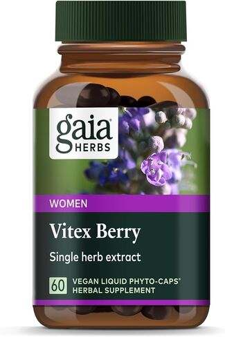 Gaia Herbs Vitex Berry (شجرة عفيفة) - يدعم توازن الهرمونات والخصوبة للنساء - يساعد في الحفاظ على مستويات البروجسترون الصحية لدعم صحة الدورة الشهرية - 180 قبعة نباتية (إمداد لمدة 90 يومًا) in Saudi Arabia
