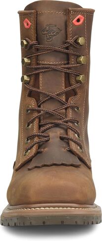 PHANTOM RIDER Men's Dailor 8" Wide Square Composite Toe Lacer Work Boots with Dual-Density Comfort Footbed & Oil- and Slip-Resistant Outsole in Kuwait