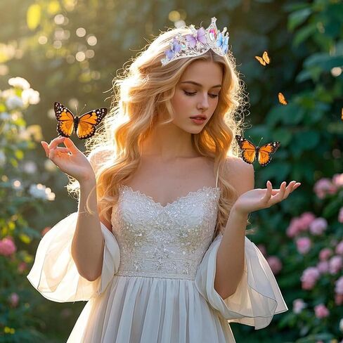 CIEHER Baroque Queen Crown for Women,Rhinestone Wedding Tiaras and Crowns Crystal Vintage Princess Crown Headband Birthday Tiara,Prom Birthday Party Valentines Costume,Hair Accessories for Women Girls-Red Crown in Saudi Arabia