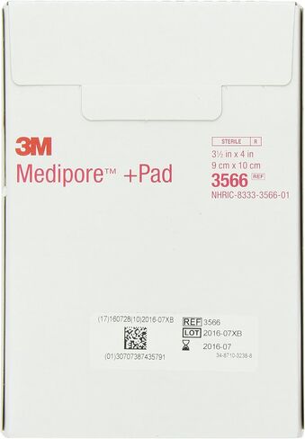 3M ميديبور بلاس باد قماش ناعم لاصق للجروح - 8.8 سم × 10.16 سم - صندوق in Saudi Arabia