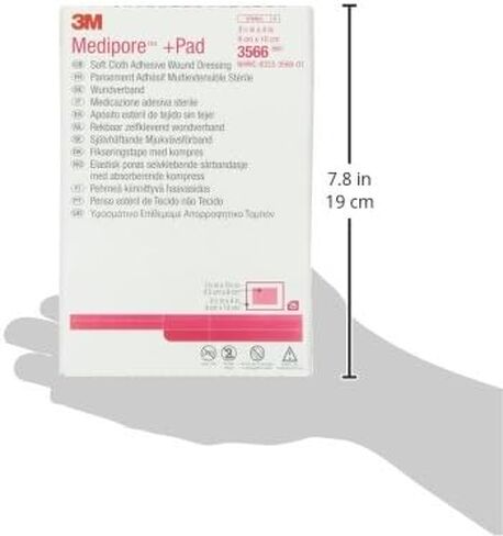 3M ميديبور بلاس باد قماش ناعم لاصق للجروح - 8.8 سم × 10.16 سم - صندوق in Saudi Arabia