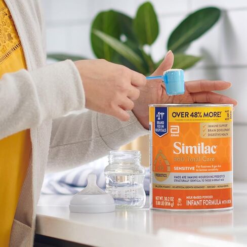 Similac 360 Total Care Sensitive Infant Formula, with 5 HMO Prebiotics, for Fussiness & Gas Due to Lactose Sensitivity, Non-GMO, Baby Formula Powder, 20.1-oz Tub in Saudi Arabia