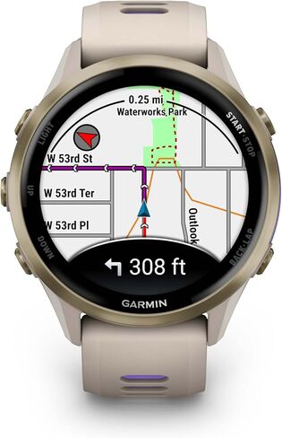 Wearable4U Garmin Forerunner 255 Music GPS Running 46 mm Smartwatch, Advanced Insights, Long-Lasting Battery, Whitestone White Earbuds Bundle in Saudi Arabia