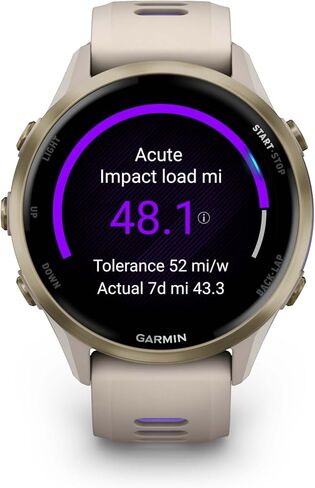 Wearable4U Garmin Forerunner 255 Music GPS Running 46 mm Smartwatch, Advanced Insights, Long-Lasting Battery, Whitestone White Earbuds Bundle in Saudi Arabia