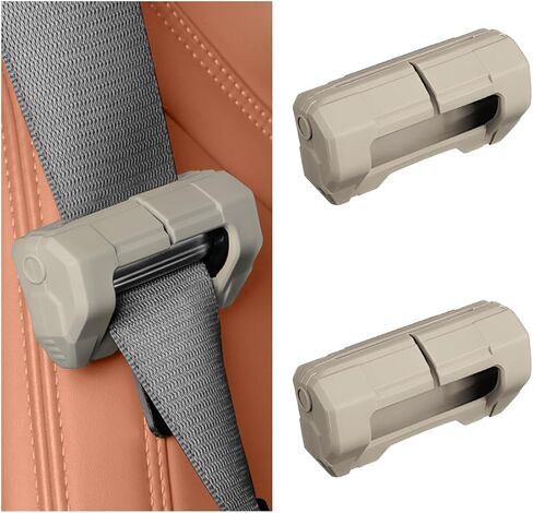2PCS Car Seat Belt Buckle Covers, Anti-Scratch Silicone Auto Seat Belt Clips Protective Sleeve, Universal Seatbelt Buckle Cover Protector for Van Truck SUV, Car Accessories (Black) in Saudi Arabia