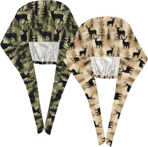 2 Pieces Working Cap Scrub Cap with Sweatband, Adjustable Elastic Scrub Caps Tie Back Hats for Women Men in Saudi Arabia