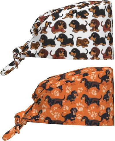 2 Pieces Working Cap Scrub Cap with Sweatband, Adjustable Elastic Scrub Caps Tie Back Hats for Women Men in Saudi Arabia