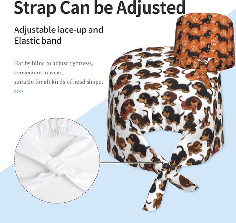 2 Pieces Working Cap Scrub Cap with Sweatband, Adjustable Elastic Scrub Caps Tie Back Hats for Women Men in Saudi Arabia