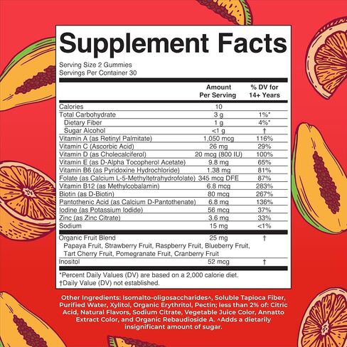 Mens Multivitamin Gummies by MaryRuth's | Vegan Vitamins for Men | Multivitamins for Immune Support | Non-GMO & Gluten Free | 0g Sugar Per Serving | 60 Count in Saudi Arabia