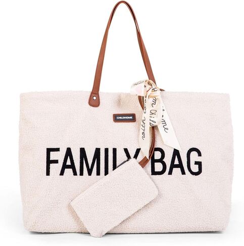 Childhome Family Bag, Baby Diaper Bag, Hospital Bag, Large Diaper Bag Tote for Baby Essential, Magnetic Closure Tote Bag Grey in Kuwait
