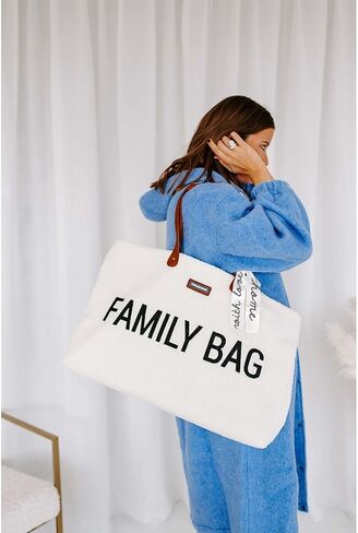 Childhome Family Bag, Baby Diaper Bag, Hospital Bag, Large Diaper Bag Tote for Baby Essential, Magnetic Closure Tote Bag Grey in Kuwait