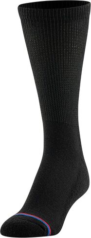MediPEDS 8 Pair Diabetic Crew Socks with Non-Binding Top, White, Shoe Size: Men 12-15 in Kuwait