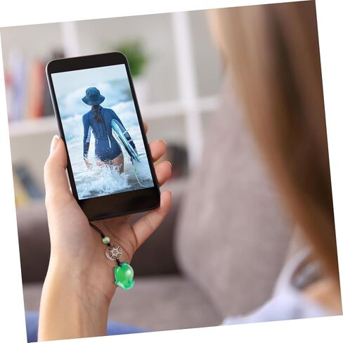 Hemobllo Cell Phone Strap Cartoon Fox Phone Charm Key Chain Car Key Purse Pendant Hanging Pendants Decor Green in Kuwait