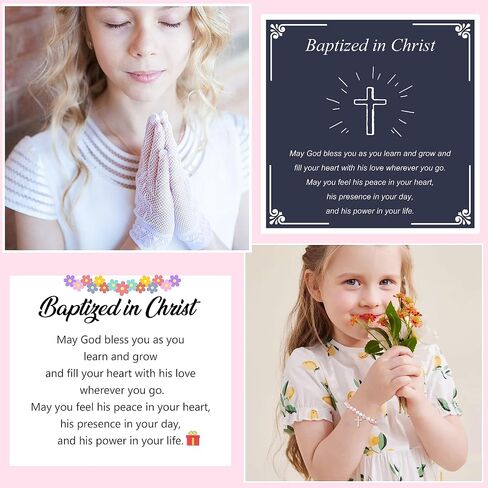 JoycuFF 𝐆𝐢𝐟𝐭 𝐟𝐨𝐫 Daughter Granddaughter Niece Pink Pearls Charm Bracelets 𝐄𝐚𝐬𝐭𝐞𝐫 Valentine's Day Birthday Back to School Christmas Gift in Saudi Arabia