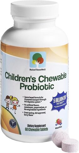Raise Them Well Great Tasting Chewable Kids Vitamins - Multivitamin for Kids with All-Natural Colors, Flavors, and Sweeteners Includes Free Kids Vitamin PDF in Saudi Arabia