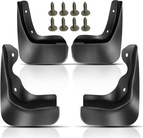 YHTAUTO Set of 4 Mud Flaps Splash Guards Accessories Replacement for Volkswagen Jetta 2011 2012 2013 2014 Sedan, Not Fit Side Skirts and Any Body Modifications, Front and Rear LH RH, Black in Saudi Arabia