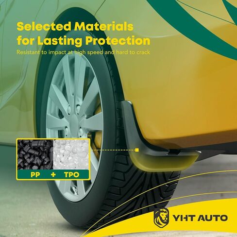 YHTAUTO Set of 4 Mud Flaps Splash Guards Accessories Replacement for Volkswagen Jetta 2011 2012 2013 2014 Sedan, Not Fit Side Skirts and Any Body Modifications, Front and Rear LH RH, Black in Saudi Arabia