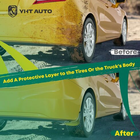 YHTAUTO Set of 4 Mud Flaps Splash Guards Accessories Replacement for Volkswagen Jetta 2011 2012 2013 2014 Sedan, Not Fit Side Skirts and Any Body Modifications, Front and Rear LH RH, Black in Saudi Arabia