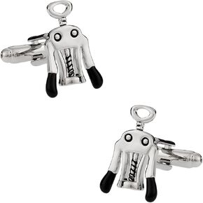 Corkscrew Wine Cufflinks with Presentation Gift Box