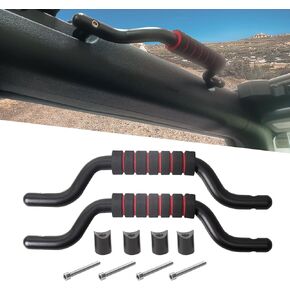 Aluminum Grab Handles Compatible for Ford Bronco 2021-2024 2025 Front Seat 2/4 Door, Metal Roll Bar Grip Handles Hand Holds for Bronco Interior Accessories (2PCS/ Black